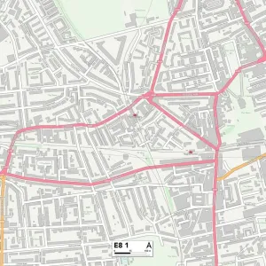 Hackney E8 1 Postcode Sector Print Map