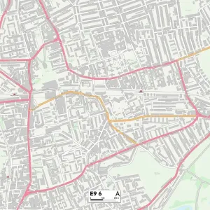 Hackney E9 6 Postcode Sector Print Map