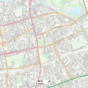 Tower Hamlets E2 0 Print Map