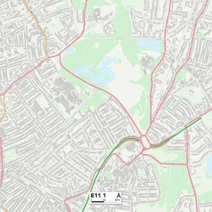 Waltham Forest E11 1 Postcode Sector Print Map
