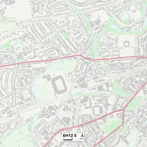 Edinburgh EH12 5 Postcode Sector Print Map