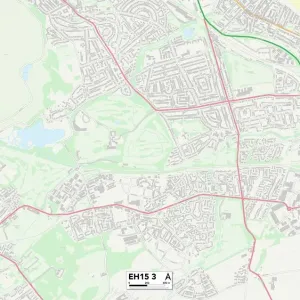 Edinburgh EH15 3 Print Map Sector