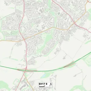 Edinburgh EH17 8 Print Map Sector