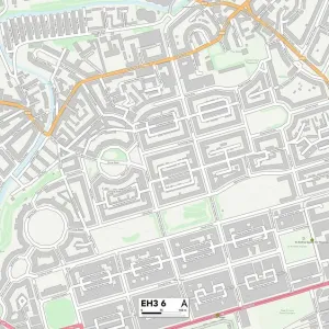 Edinburgh EH3 6 Print Map Sector