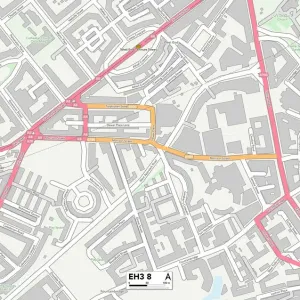 Edinburgh EH3 8 Print Map Sector Guide