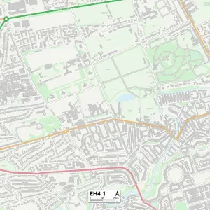 Edinburgh EH4 1 Print Map Sector