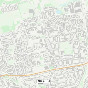 Edinburgh EH4 4 Postcode Sector Print Map