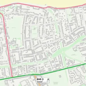 Edinburgh EH5 3 Postcode Sector Print Map