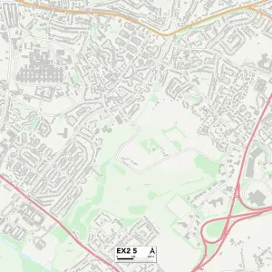 Exeter EX2 5 Postcode Sector Print Map Exeter EX2 5 Postcode Sector Print Map