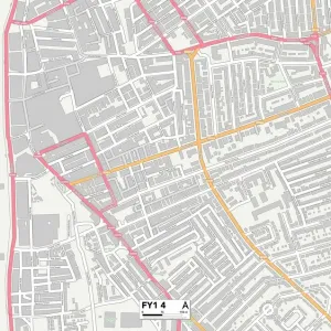 Blackpool FY1 4 Postcode Sector Print Map
