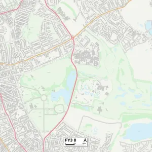 Blackpool FY3 8 Postcode Sector Print Map