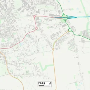 Blackpool FY4 5 Postcode Sector Print Map