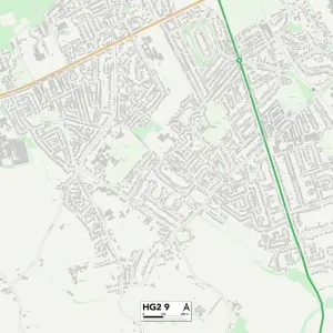 Prints of Postcode Sector Maps Prints: HG - Harrogate