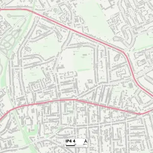 IP4 4 Print Map of Ipswich Postcode Sector IP4 4 Print Map of Ipswich Postcode Sector