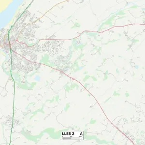 Gwynedd LL55 2 Print Map Sector Gwynedd LL55 2 Print Map Sector