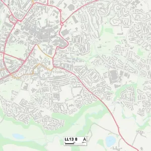 Wrexham LL13 8 Postcode Sector Print Map Wrexham LL13 8 Postcode Sector Print Map