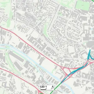 Leeds LS3 1 Postcode Sector Print Map Leeds LS3 1 Postcode Sector Print Map