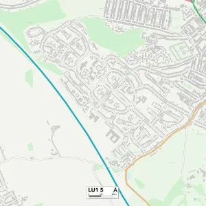 Luton LU1 5 Postcode Sector Print Map Luton LU1 5 Postcode Sector Print Map