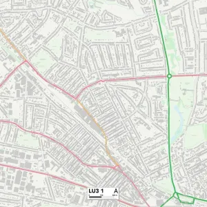 Luton LU3 1 Postcode Sector Print Map Luton LU3 1 Postcode Sector Print Map