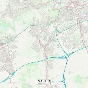 Rochdale OL11 3 Postcode Sector Print Map Rochdale OL11 3 Postcode Sector Print Map