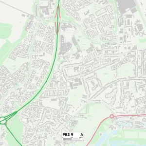 Peterborough PE3 9 Print Sector Map