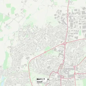 Crawley RH11 7 Postcode Sector Print Crawley RH11 7 Postcode Sector Print