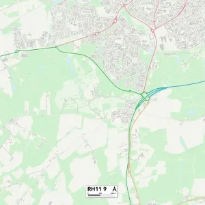 Crawley RH11 9 Postcode Sector Print Map Crawley RH11 9 Postcode Sector Print Map