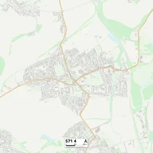 Barnsley S71 4 Postcode Sector Print Map Barnsley S71 4 Postcode Sector Print Map