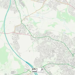 Barnsley S75 1 Postcode Sector Print Map Barnsley S75 1 Postcode Sector Print Map