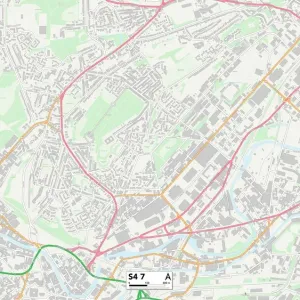 Sheffield S4 7 Postcode Sector Print Map Sheffield S4 7 Postcode Sector Print Map