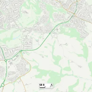 Sheffield S8 8 Postcode Sector Print Map Sheffield S8 8 Postcode Sector Print Map