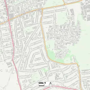 Sutton SM6 9 Karte Sutton SM6 9 Karte
