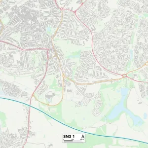 Swindon SN3 1 Postcode Sector Print Map Swindon SN3 1 Postcode Sector Print Map
