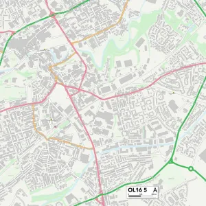 Postcode Sector Maps Wooden Jigsaw Puzzle Collection: OL - Oldham