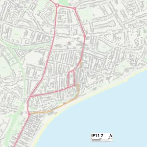 Postcode Sector Maps Wooden Jigsaw Puzzle Collection: IP - Ipswich