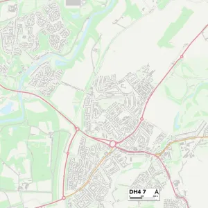 Postcode Sector Maps Wooden Jigsaw Puzzle Collection: DH - Durham