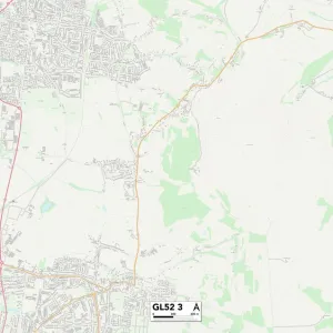 Postcode Sector Maps Wooden Jigsaw Puzzle Collection: GL - Gloucester