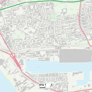 Newham E16 1 Postcode Sector Print Map