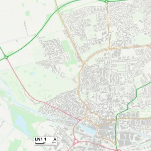 Postcode Sector Maps Wooden Jigsaw Puzzle Collection: LN - Lincoln