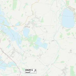 Postcode Sector Maps Wooden Jigsaw Puzzle Collection: OX - Oxford