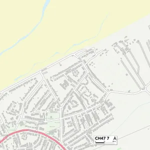 Postcode Sector Maps Wooden Jigsaw Puzzle Collection: CH - Chester
