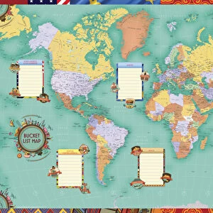 World Bucket List Map Art