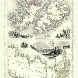 1851 Falkland Islands and Patagonia Print 1851 Falkland Islands and Patagonia Print