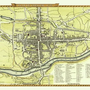 Old Map of Chester 1795 by John Stockdale