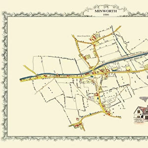 Old Map of the Village of Minworth in Warwickshire 1886