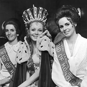 1970 Coventry Carnival Queen seen here with her two maids of honour. 9th April 1970