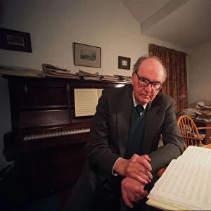 9 / 12 / 98. Composer John Joubert at his home in Moseley