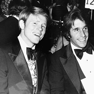 Actor Ron Howard with fellow actor Henry Winkler from the US TV series "