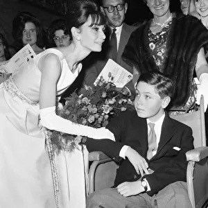 Actress Audrey Hepburn meets 14 year old Stephen reid from Chesham