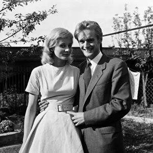 Actress Jill Ireland is pictured with her new husband, actor David McCallum
